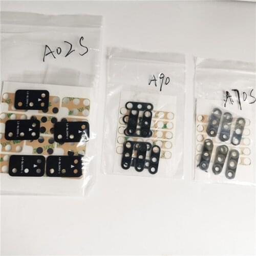 Wholesale 10pcs/lot glass For Samsung Galaxy A70S A90 A02S Back Rear Camera Lens Glass Cover Replacement Cover With Adhesive