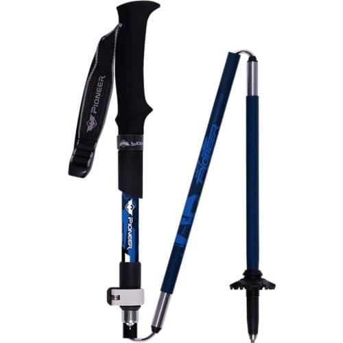 PIOMEER Carbon Fiber Trekking Walking Poles Folding Adjustable Camping Climbing Skiing Hiking Sticks Poles 35-130cm