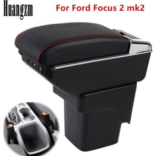 For Ford Focus 2 mk2 armrest box car accessories Ford Focus 2 Car Armrest box nterior Retrofit parts Center Storage box USB