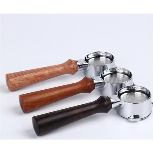 M10 Coffee Portafilter Solid Wood Coffee Machine Bottomless Filter Handle for Coffee Holder Wooden Handle Professional Accessory