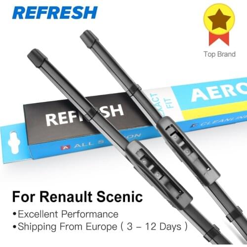 REFRESH Wiper Blades for Renault Scenic Fit Slider / Bayonet Arms Model Year from 2003 to 2018