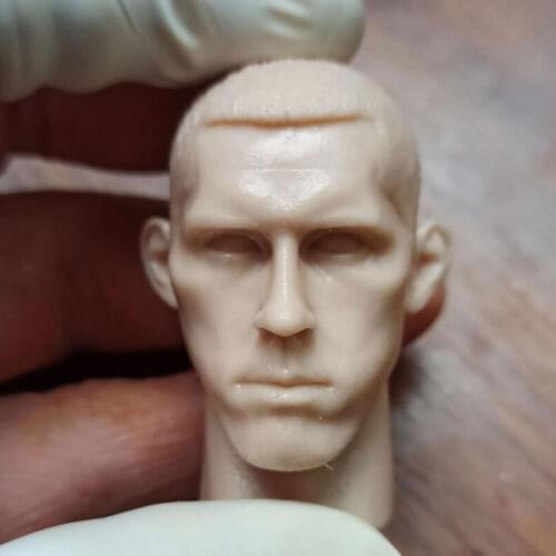Hot Sales 1/6th Male Scott Atkins Head Sculpture Unpainted White Color For 12inch DIY Figures Collectable