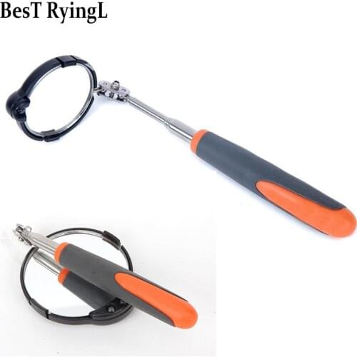 1pcs 760mm Adjustable Repair Vehicle Chassis Telescopic Inspection Mirror with LED Light 82mm