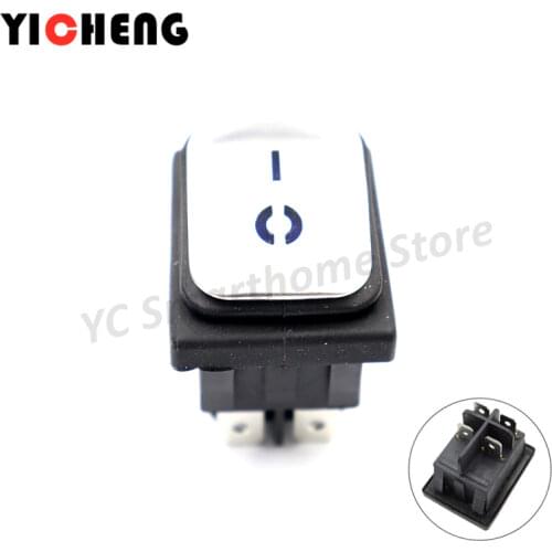 KCD4Stainless steel surface DPST with light waterproof switch high power high current rocker 4 feet red yellow blue 12V 24V 220V