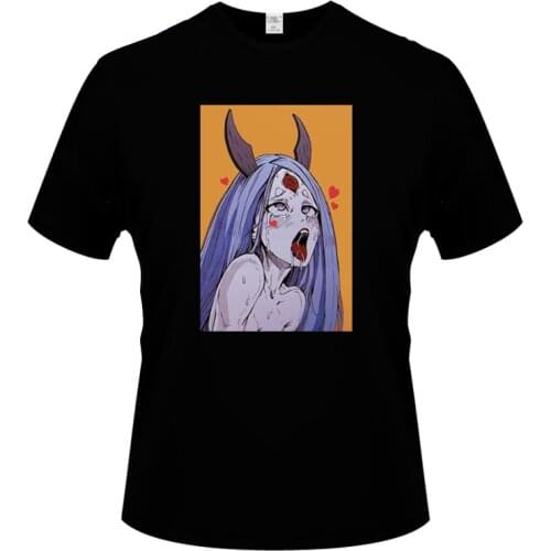 High Quality Ahegao Kaguya T-shirt mens fashion interesting T-shirt fashion short-sleeved cotton T-shirt