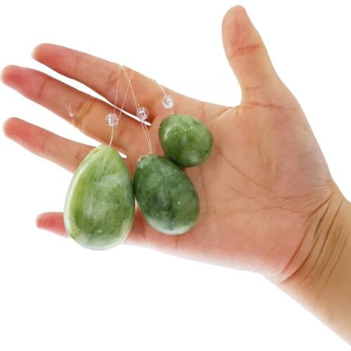 Natural Jade Egg Kegel Women Pelvic Floor Muscle Kegel Exercise Yoni Egg Massage ball Tightening Vaginal Ben Wa Ball Kegel Egg