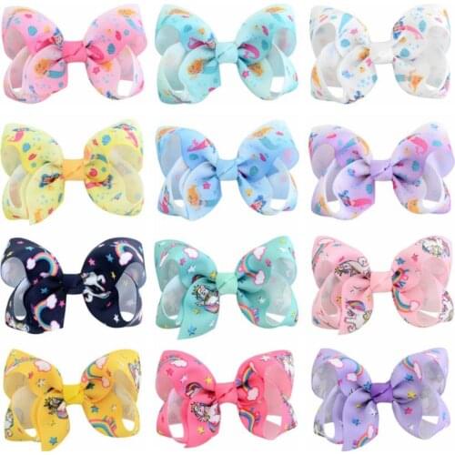 3Inch Grosgrain Ribbon Hair Clip He Unicorn Mermaid Clips Girls Hairpin Boutique Children Hair Accessories Free Shipping