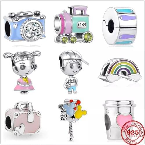 Hot Sale 100% Real 925 Sterling Silver Charm Fit Original Pandora Bracelet Making Fashion DIY Jewelry For Women Factory Outlet