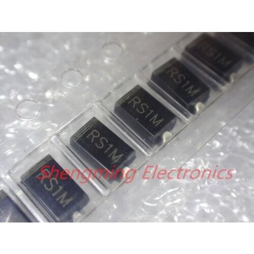 100pcs FR107 RS1M 1000V 1A SMA fast recovery diode