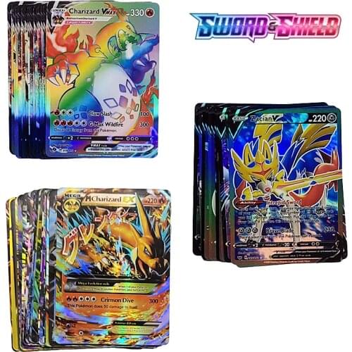 11 Styles Pokemon Shining Card Sword&Shield GX EX VMAX MEGA Tag Team Trainer Anime Game Battle Carte Collection Cards Kids Toys