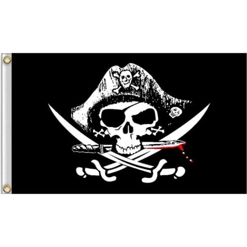 60x90CM Pirate Flag Calico Flag Skull Flag Polyester Banner Flags And Banners Home Decor Fade Resistant Jolly Roger Flag Decor