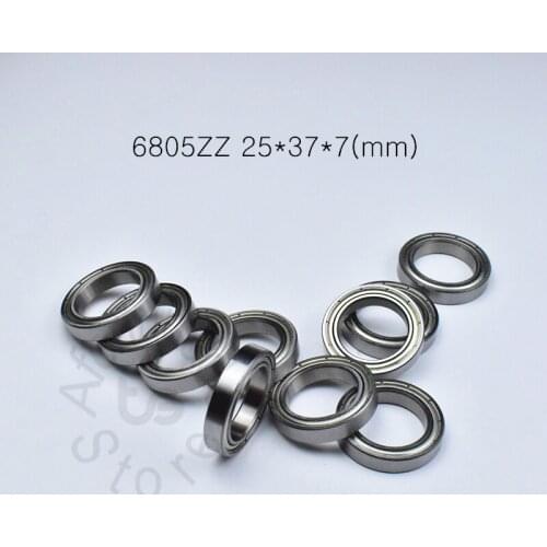 6805ZZ 25*37*7(mm) 10piece bearing ABEC-5 Metal sealed bearing Thin wall bearing 6805 6805ZZ chrome steel bearing