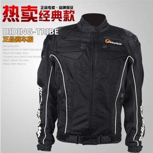 Automobile race ride clothing motorcycle racing jacket spring and summer breathable outerwear black and green