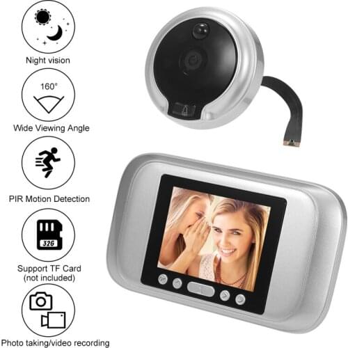 3.2" TFT LCD Wireless Digital Peephole Door Viewer 160Degree Wide Angle Lens Door Eye Doorbell HD 1.0MP Camera for Home Security