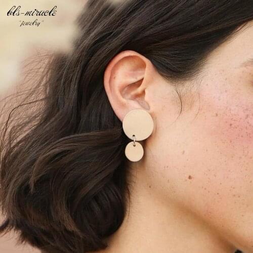 Bls-miracle fashion accessories Bohemia two size sheet drop earring best femme gift E528
