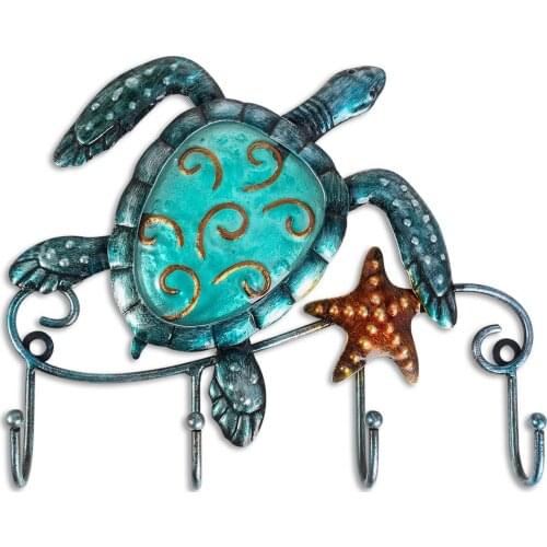 Turtle Wall Hook Iron Home storage Rack Animal Wall Hook Rustic Decorative Wall Hook Living Room Bathroom Ornament Home Decor