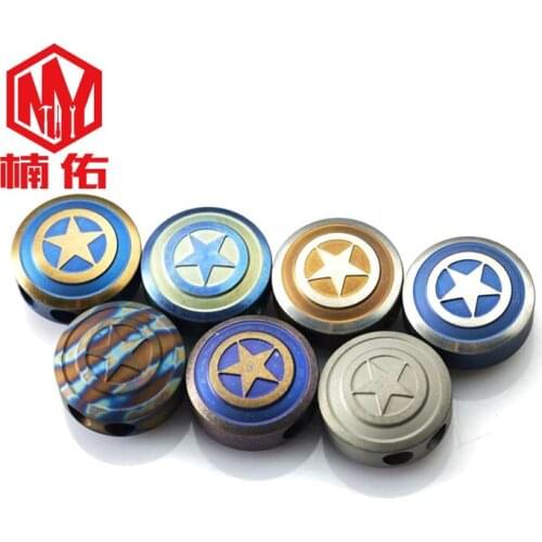 EDC Brass Captain America Pendant Outdoor paracord Knife Bead Parachute Pendant Flashlight Accessories