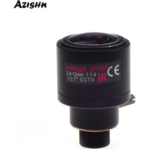 FULL HD 3.0 Megapixel fixed iris HD CCTV camera lens 2.8-12mm/varifocal IR HD security camera lens/manual zoom & focus M12 F1.4