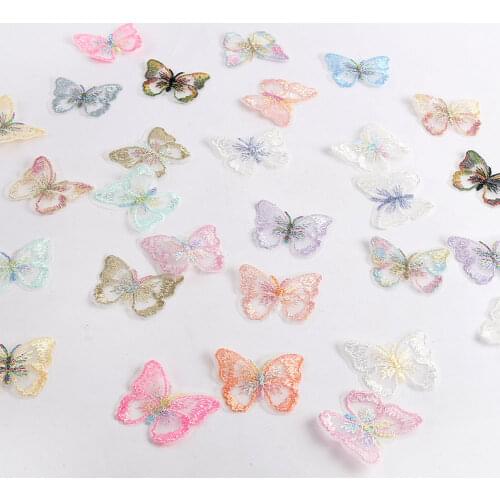 Lucia Crafts New 2021 Lace Butterfly Applique Trim Embroidered Lace Patches For Garment Sewing DIY Accessories L0423