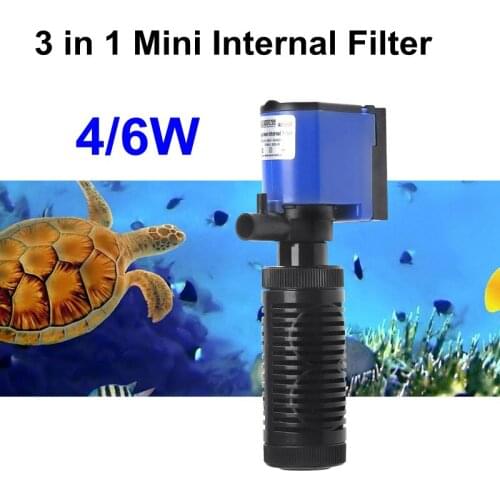 Mini Aquarium Internal Filter Pump Submersible Filter Air Pump Water Circulation For Fish Tank Turtle Tank