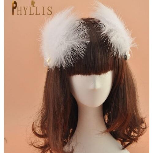 JM09 Fashion Ladies Hair Clip Fascinator Feather Flower Hairpins Wedding Bridal Headwear Multiple Colors Headpiece