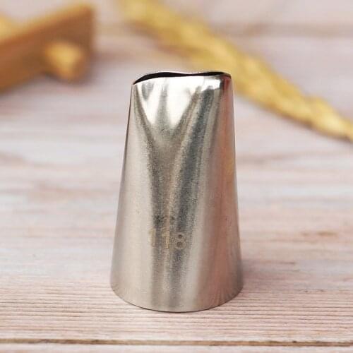#118 Piping Nozzle Decorating Icing Tip For Creating Flower Rose Petal Shape Baking Pastry Tool Bakeware Piping Head Medium Size