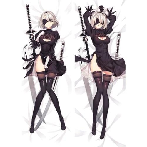 Anime Game NieR:Automata Dakimakura Otaku Bedding Throw Cushion Pillow Cover Female Body YoRHa No.2-B Cosplay Hugging Pillowcase