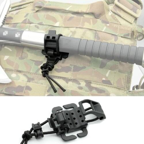 New Tactical Molle Webbing Buckle Clip Clasp For Round / Ellipse Shape Handle Flashlight Alpenstock Axe Ice-axe Knife Dagger