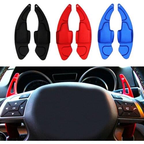 Pair Car Steering Wheel Shift Paddle Extension Stickers Aluminum Alloy Car Accessories For Ford Focus 4 MK4 2019 2020