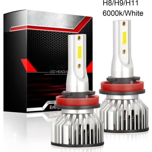RV HID Xenon Headlights LED Car Lights Auto Headlamps Flash Flashlight For Cars 6000K 4000LM H8/H9/H11 Waterproof: IP68 Bulbs