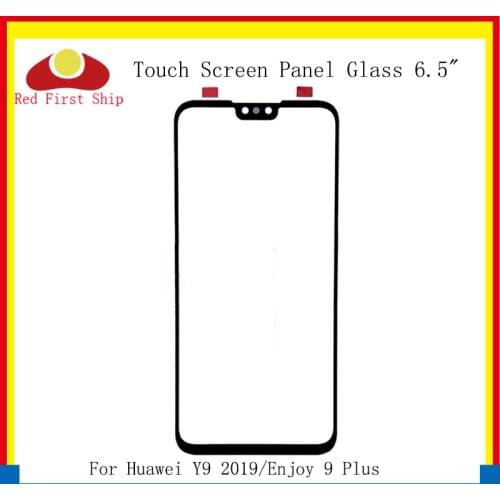 10Pcs/lot Touch Screen For Huawei Y9 2019 Touch Panel Front Outer Glass Lens Enjoy 9 Plus LCD Glass Wich OCA Hollow Glue