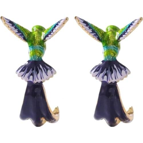 Ear Rings Romantic Perfect Gift Jewelry Accessory Hummingbird Ear Studs Gift for Living Room