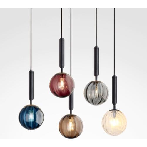 Nordic Modern Minimalist Glass Art Small Chandelier Restaurant Bar Cafe Model Room Lamp Bedroom Bedside Lamp