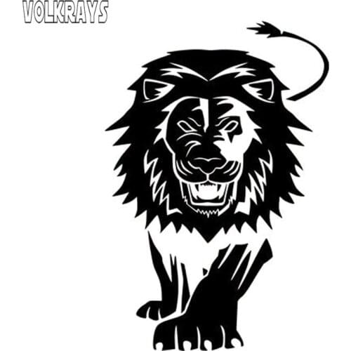 Volkrays Personality Car Sticker Walking Male Lion Fun Accessories Reflective Sunscreen Waterproof Vinyl Decal,19cm*12cm