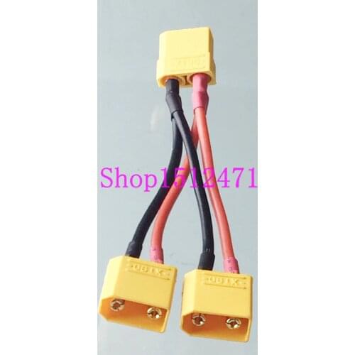 XT90 Parallel Battery Y Splitter Cable 1 female to 2 male for Lipo Battery