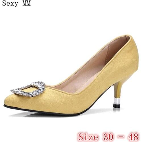 High Heels Women Pumps Stiletto Woman Party Wedding High Heel Shoes Kitten Heels Plus Size 30 - 41 42 43 44 45 46 47 48
