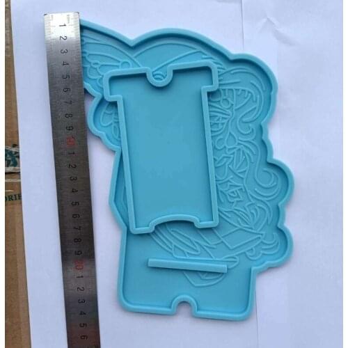 1 Set DIY Mobile Phone Stand Epoxy Resin Mold Cellphone Holder Silicone Mould
