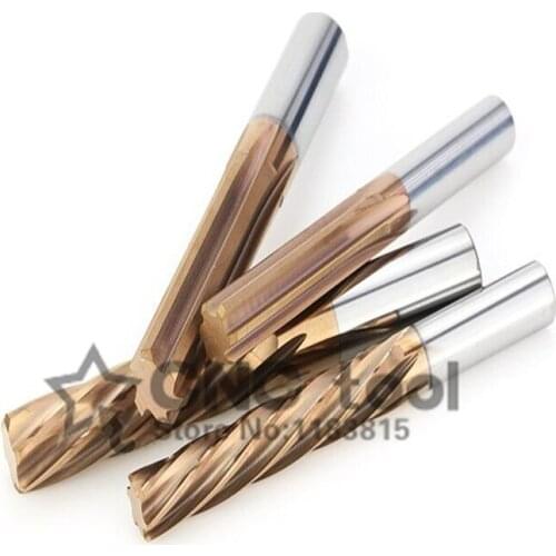 2.0mm-16mm HRC55 Solid carbide spiral reamer H7 = +0.005 - +0.010mm Processing: stainless steel mold steel alloy steel, etc