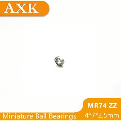2019 New Real Mr74zz Bearing Abec-1 (10pcs) 4*7*2.5 Mm Miniature Mr74 Zz Mr74z Ball Bearings L-740zz Mr74-zz