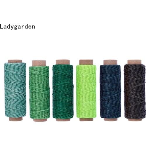 3PCS Leather Waxed Thread Cord 150D 50M DIY Hand Polyester Stitching Thread Multicolor for DIY Handicraft Sewing Tools