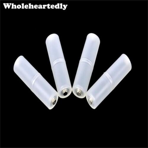 4PCS Transparent White AAA to AA Size Cell Battery Adaptor Plastic Battery Holder Case Converter Switcher Battery Box Wholesale