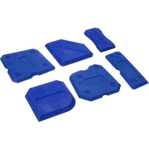 6pcs Silicone Sealant Finishing Tools Multi Angle Caulking Scraper Tool Tile Floor Corner Sealant Glue Removal Cleaner Hand Tool