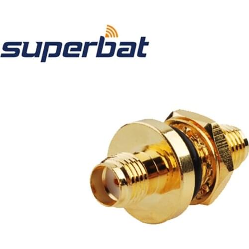 Superbat SMA Adapter SMA Jack to SMA Female Bulkhead O-ring Straight RF Coaxial Connector