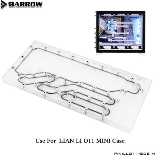 Barrow Acrylic Board as Water Channel use for LIAN LI O11 MINI Computer Case / Screw Fix/Instead Reservoir/5V 3PIN RGB Light