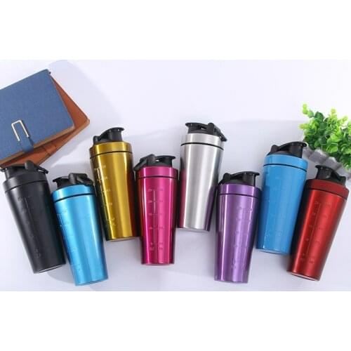 Stainless Steel Water Bottle Protein Shaker Gym Shake Milkshake Mixer Water Bottle for Fitness Vandflaske Sporting goods BS50SP
