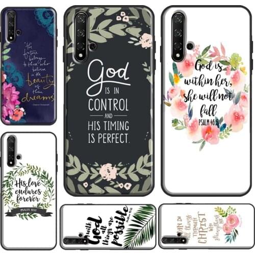 Bible Philippians Jesus Christian Verse Case For Huawei Y6 Y7 2019 Nova 5T Funda For Honor 10i 10 Lite 20 Pro 8X 9X 7A 8A Case