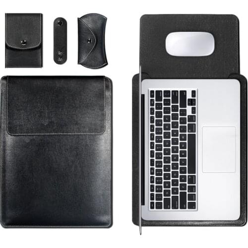 Laptop Case Sleeve Bag For Macbook Air Pro Retina 11 12 13 15 Notebook Pu Leather Case For Dell HP ASUS Lenovo Huawei Honor Acer