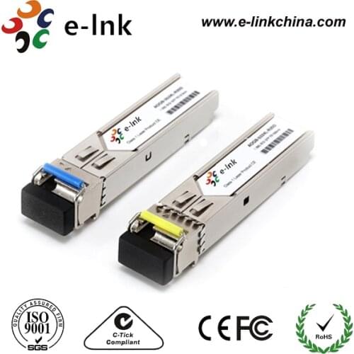 155Mbps SFP Bi-Directional Transceiver, 20km Reach 1310nm TX/1550 nm & 1550nm TX/1310nm RX