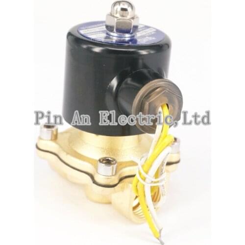 DC12V 1/2" BSP Solenoid Brass Valve 2 Port Water Air Oil 2W-160-15 Normal Close