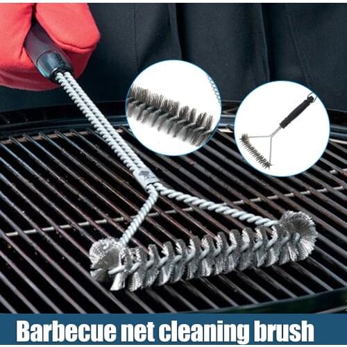Home Tools Stainless Steel Barbecue Cleaning Brush Y Shaped Household Barbecue Net Cleaning Tool Herramientas